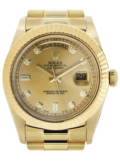 rolex day date gold pre owned|rolex day date 41mm gold.